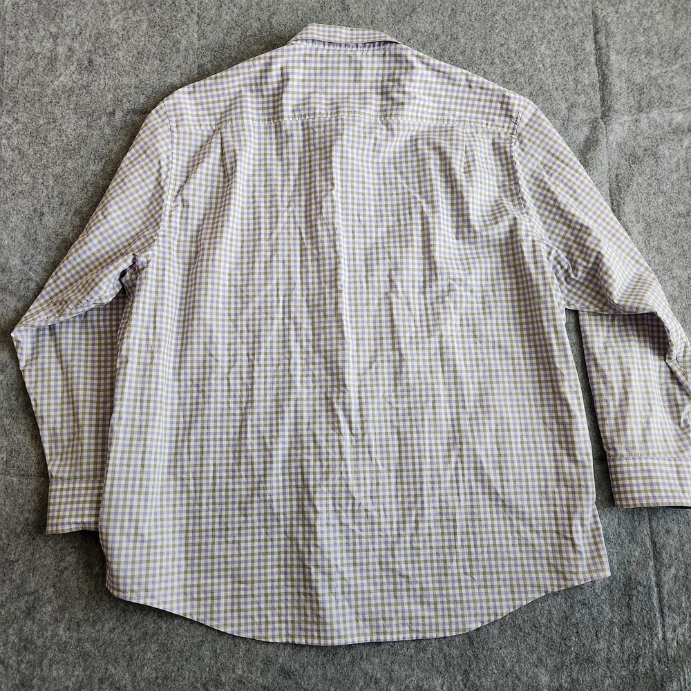 Tommy Bahama Island Zone Gingham Button Up Long Sleeve Shirt Men's 3XL Purple - Picture 3 of 9